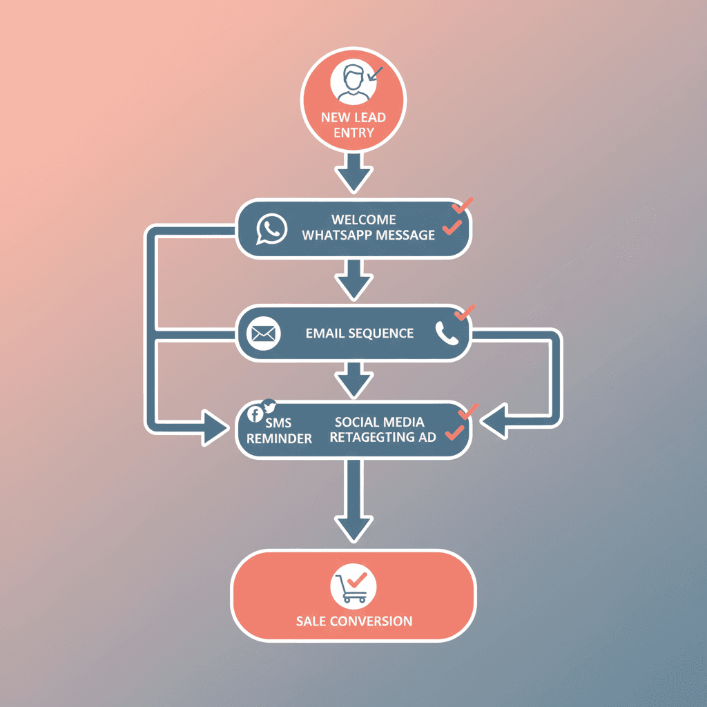 Marketing automation workflow diagram